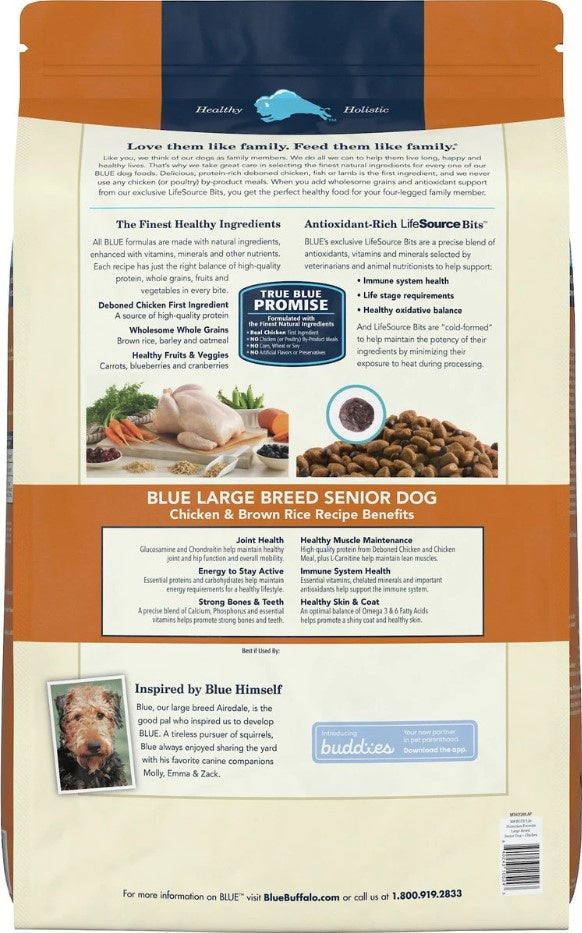 Blue Buffalo Life Protection Chicken & Brown Rice Recipe Large Breed Senior Dry Dog Food