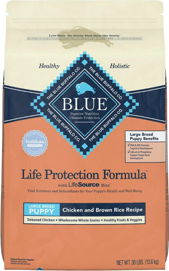 Blue Buffalo Life Protection Natural Chicken & Brown Rice Recipe Large Breed Puppy Dry Dog Food