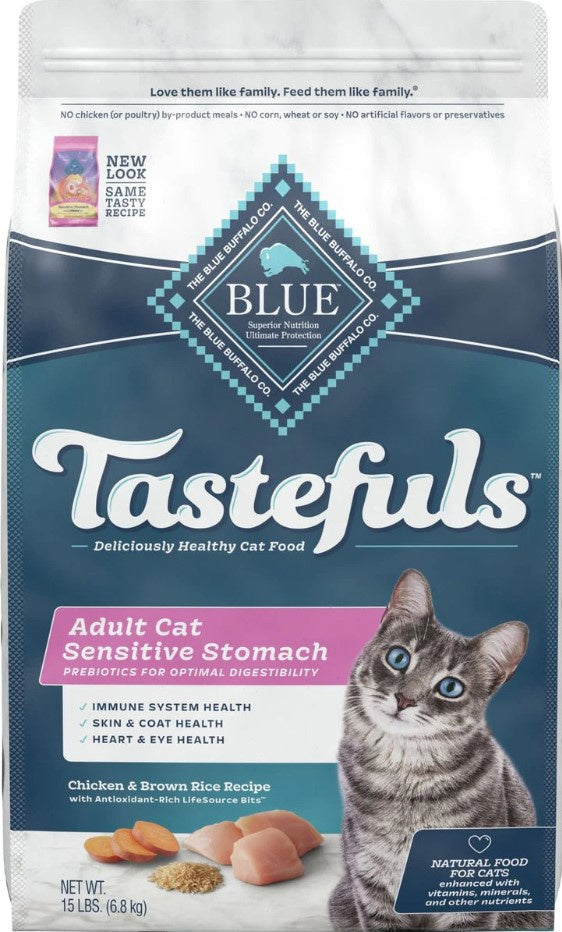 Blue Buffalo Sensitive Stomach Natural Chicken & Brown Rice Dry Cat Food