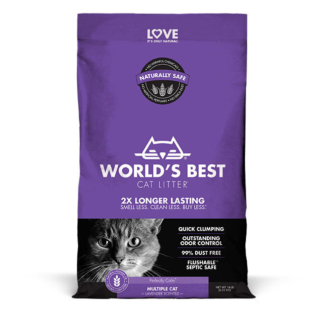 World’s Best Lavender Scented Multiple Cat Clumping Formula Cat Litter