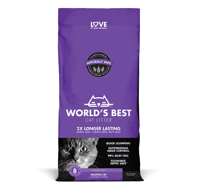 World’s Best Lavender Scented Multiple Cat Clumping Formula Cat Litter