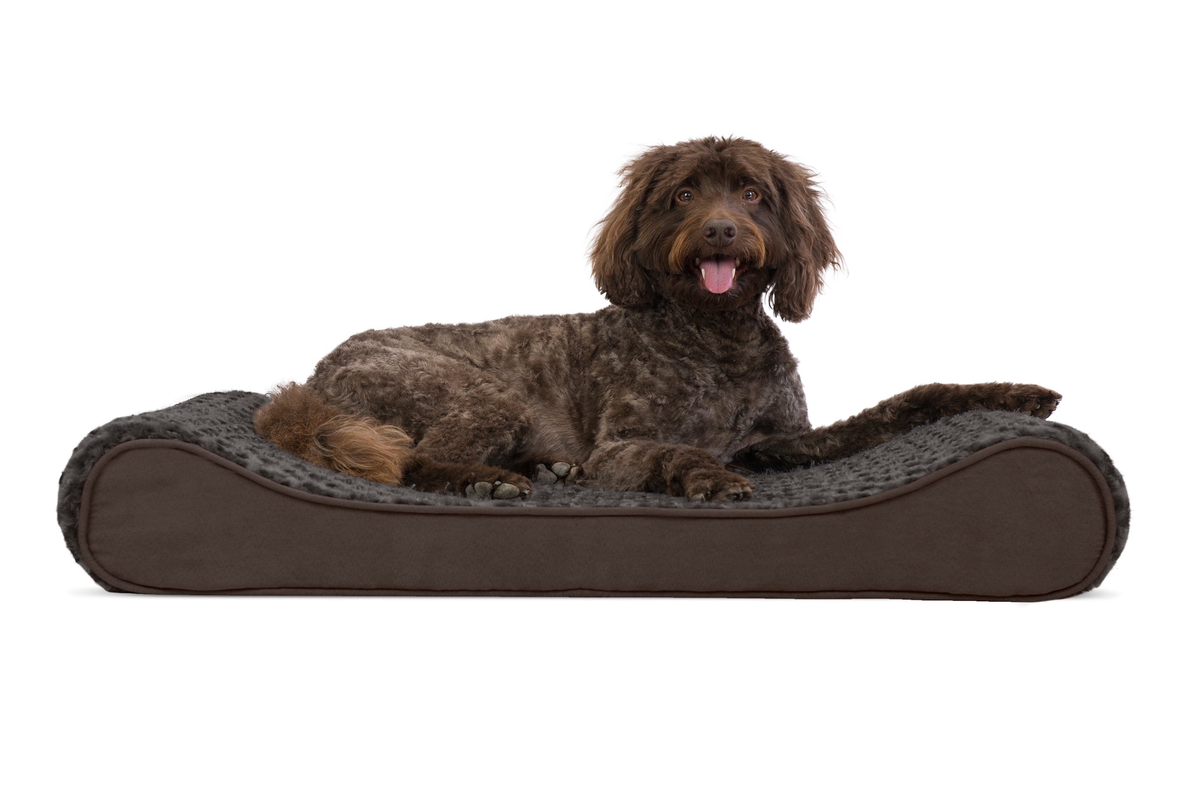 FurHaven Ultra Plush Luxe Lounger Orthopedic Dog Bed – Large, Chocolate