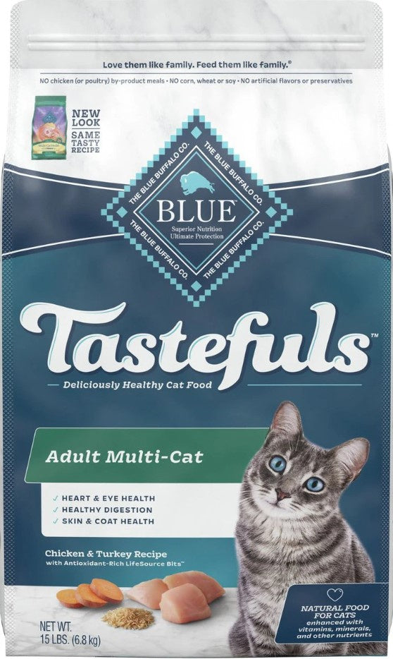 Blue Buffalo Multi-Cat Natural Chicken & Turkey Adult Dry Cat Food