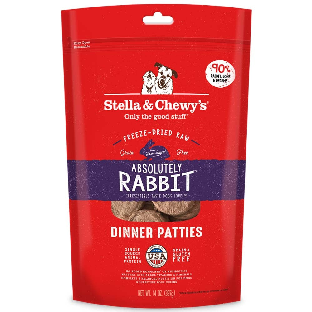 Stella & Chewy’s Absolutely Rabbit Grain Free Dinner Patties Freeze Dried Raw Dog Food