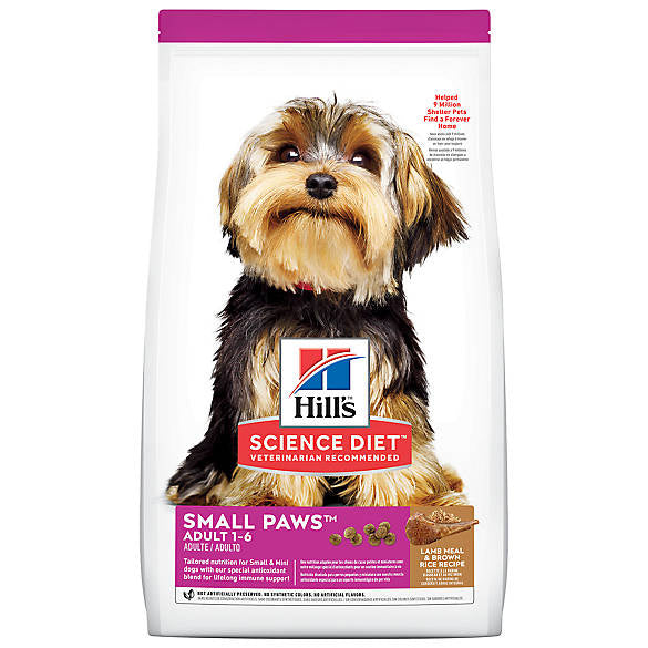 Hill’s Science Diet Adult Small Paws Lamb Meal & Brown Rice Recipe Dry Dog Food