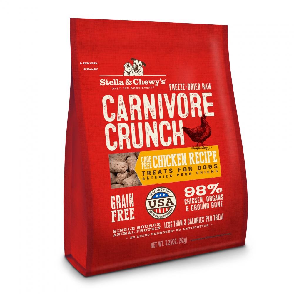 Stella & Chewy’s Carnivore Crunch Grain Free Chicken Recipe Freeze Dried Raw Dog Treats