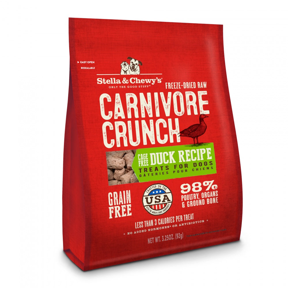 Stella & Chewy’s Carnivore Crunch Grain Free Duck Recipe Freeze Dried Raw Dog Treats