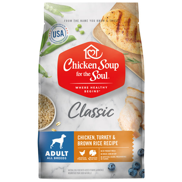 Chicken Soup For The Soul Chicken, Turkey & Brown Rice Adult Recipe Dry Dog Food