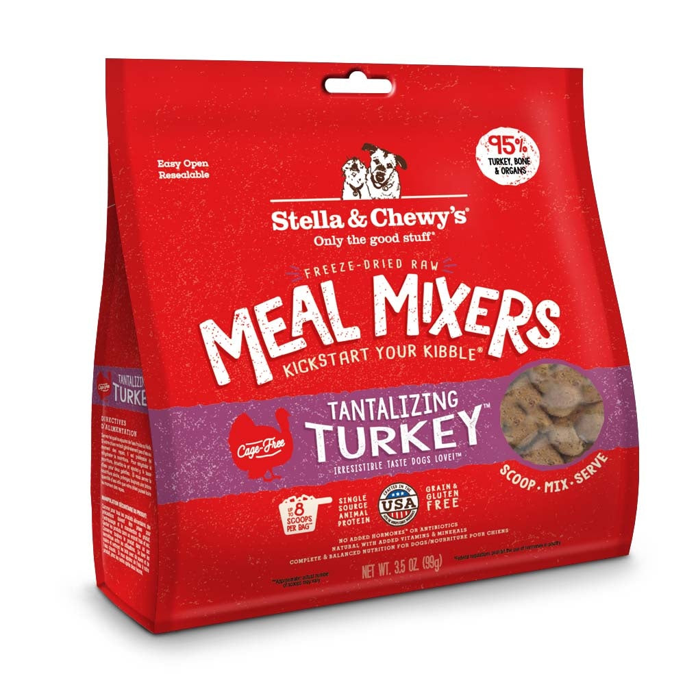 Stella & Chewy’s Freeze Dried Raw Tantalizing Turkey Meal Mixers Grain Free Dog Food Topper