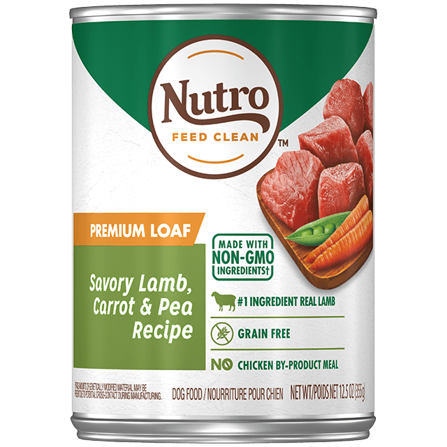 Nutro Premium Loaf Grain Free Savory Lamb, Carrot & Pea Adult Canned Dog Food