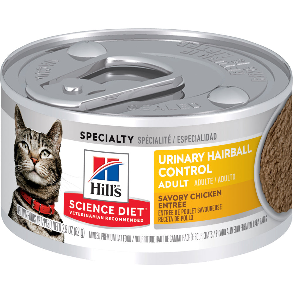 Hill’s Science Diet Adult Urinary & Hairball Control Savory Chicken Canned Cat Food