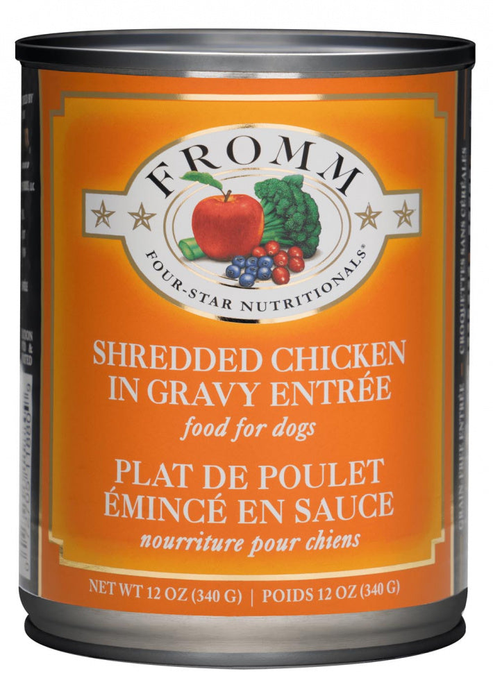 Fromm Four Star Shredded Grain Free Chicken in Gravy Entree Canned Dog Food