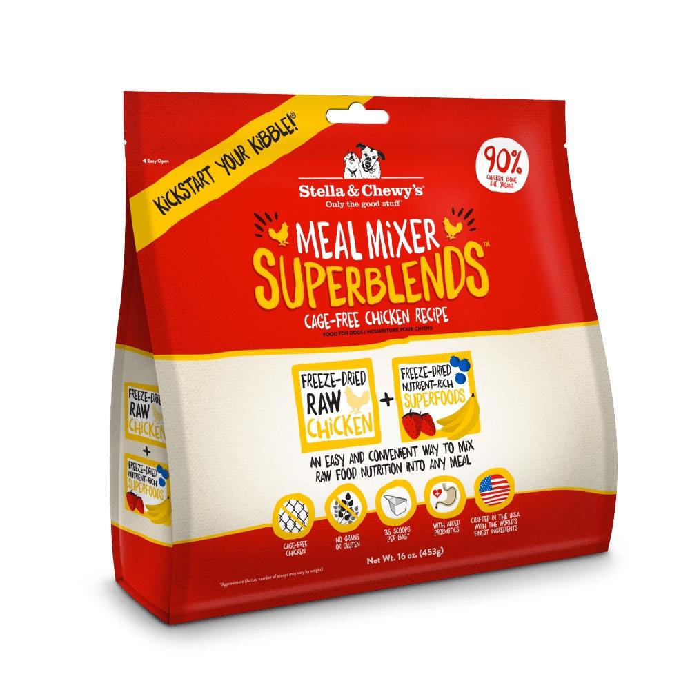 Stella & Chewy’s Meal Mixer SuperBlends Grain Free Chicken Recipe Freeze Dried Raw Dog Food Topper