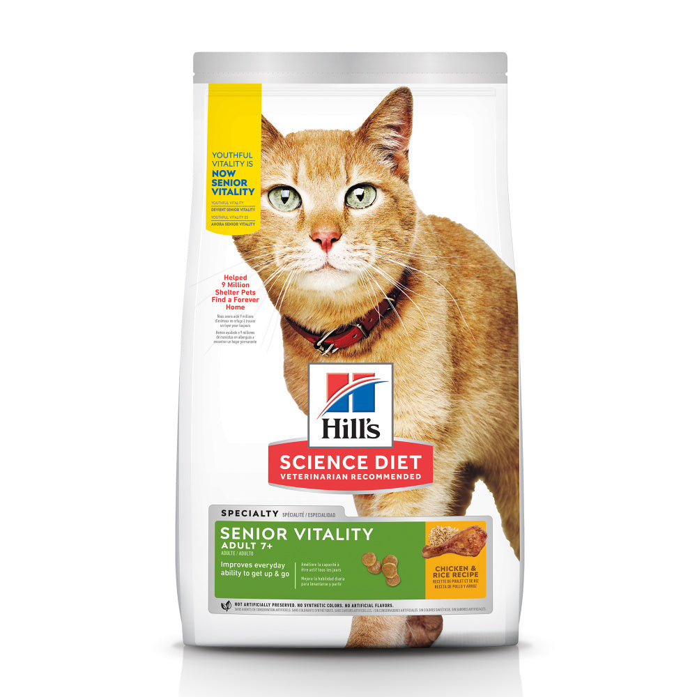 Hill’s Science Diet Adult 7+ Senior Vitality Chicken Recipe Dry Cat Food