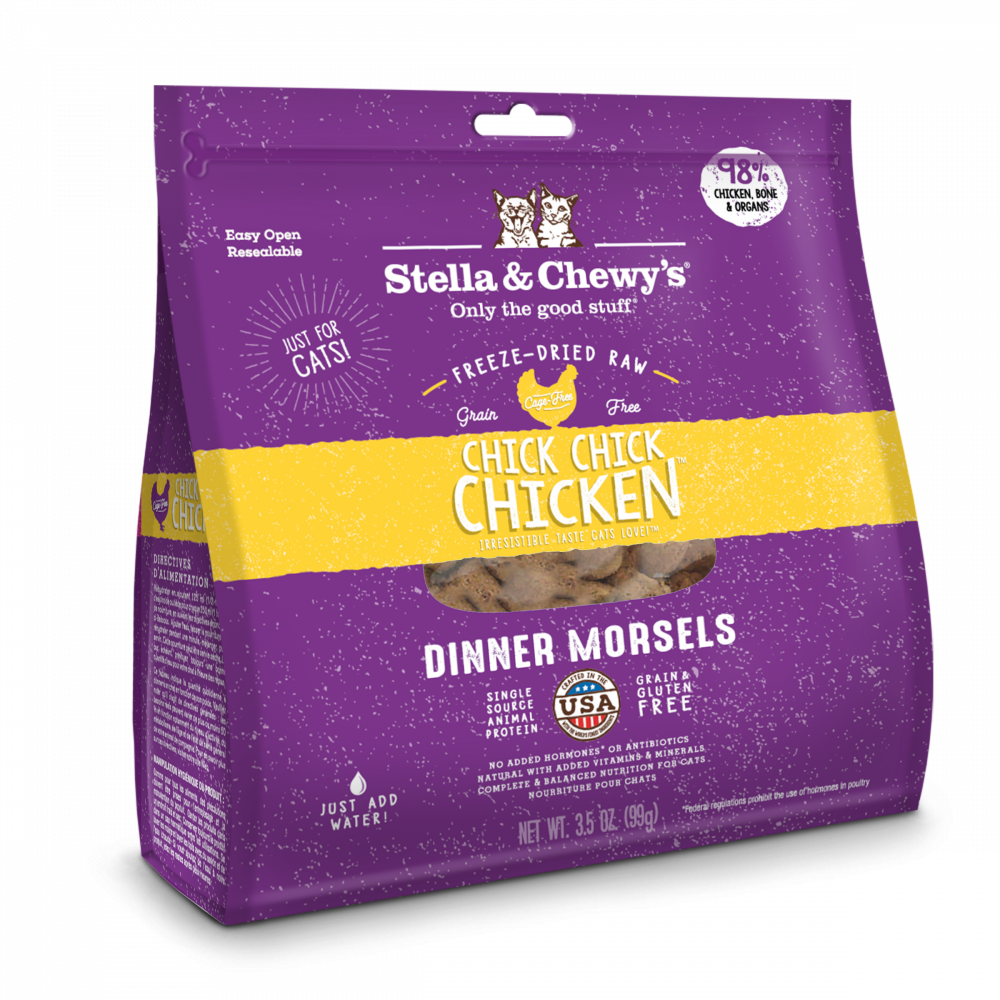 Stella & Chewy’s Grain Free Chick Chick Chicken Dinner Morsels Freeze Dried Raw Cat Food