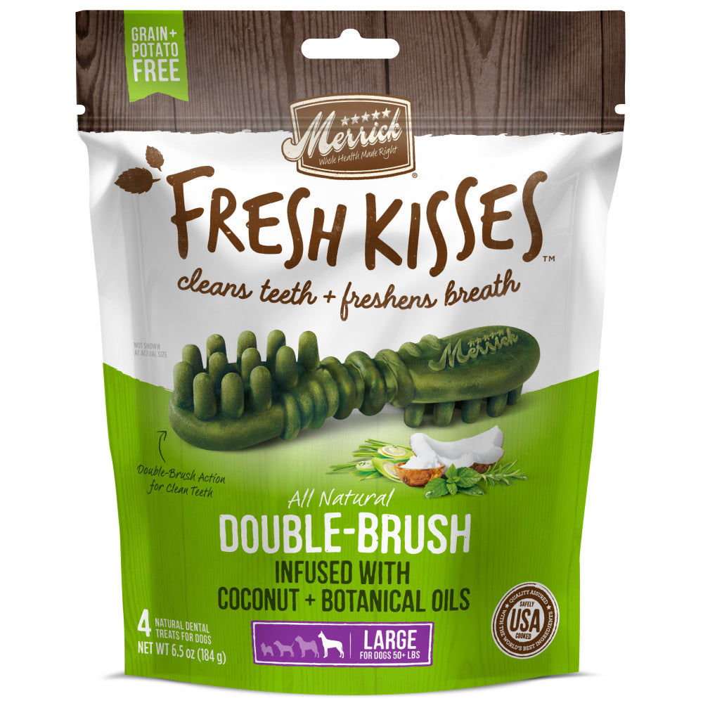 Merrick Fresh Kisses Grain Free Coconut Oil & Botanicals Large Dental Dog Treats