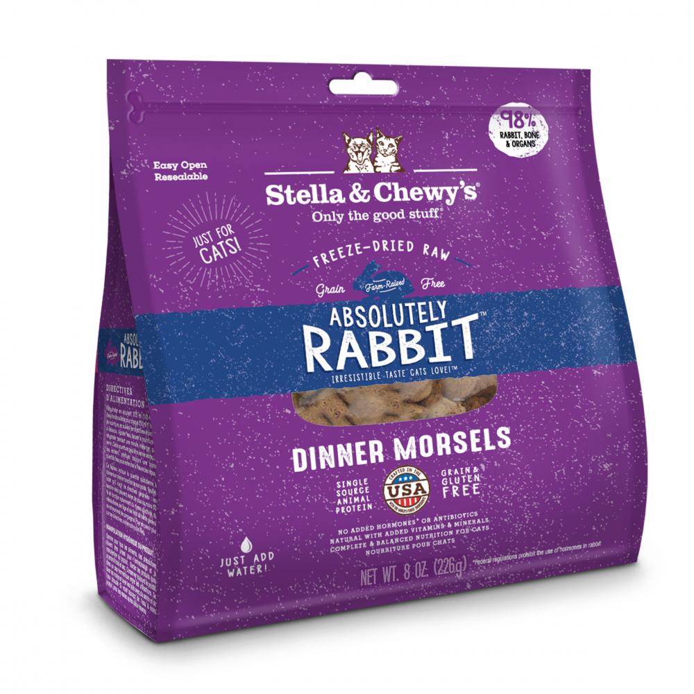 Stella & Chewy’s Absolutely Rabbit Dinner Morsels Grain Free Freeze Dried Raw Cat Food