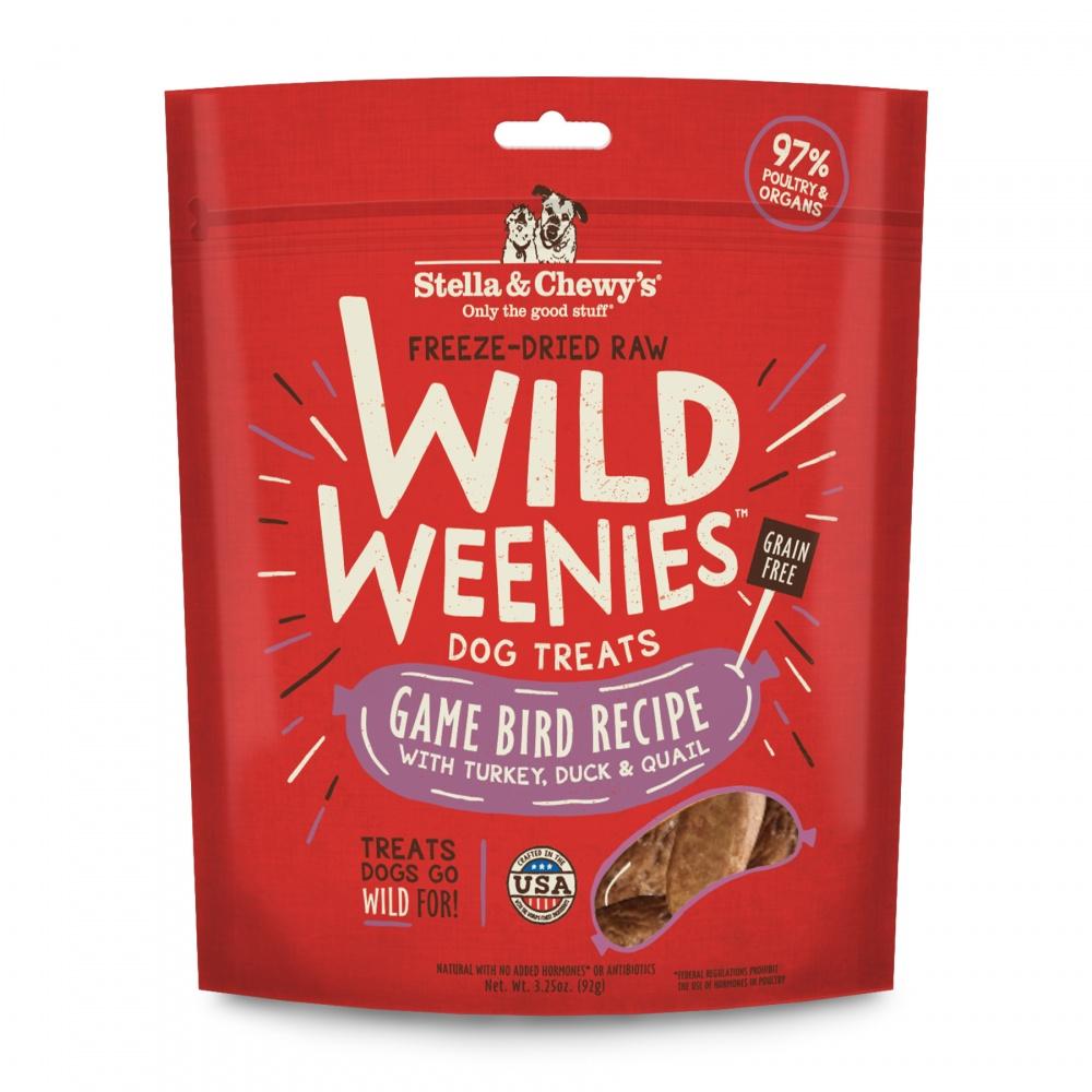 Stella & Chewy’s Wild Weenies Grain Free Red Game Bird Recipe Freeze Dried Raw Dog Treats