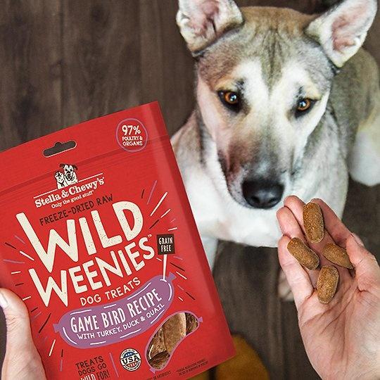 Stella & Chewy’s Wild Weenies Grain Free Red Game Bird Recipe Freeze Dried Raw Dog Treats