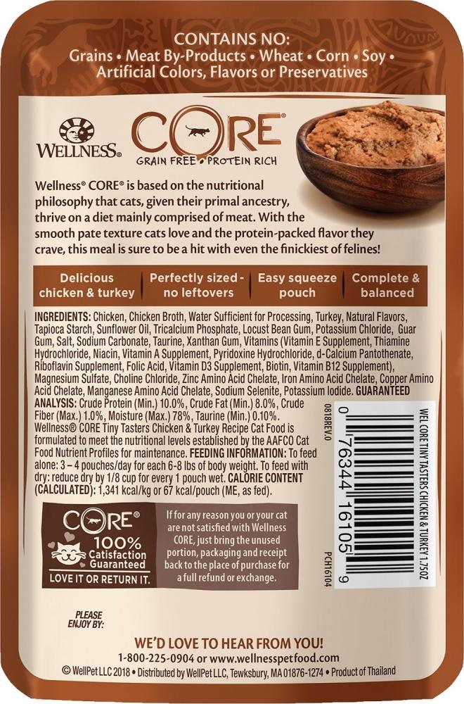 Wellness CORE Tiny Tasters Chicken & Turkey Pate Wet Cat Food