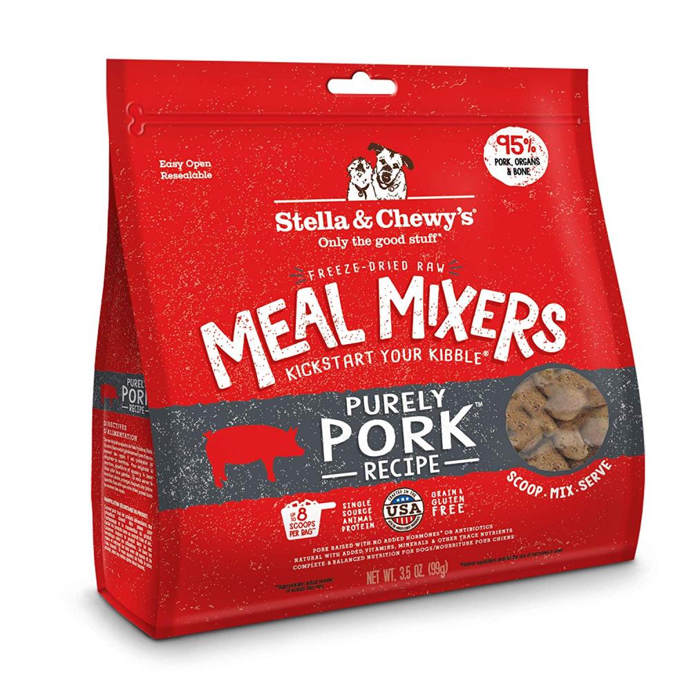 Stella & Chewy’s Purely Pork Grain Free Meal Mixers Freeze Dried Raw Dog Food