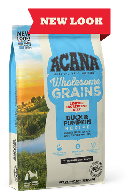 ACANA Singles + Wholesome Grains Limited Ingredient Diet Duck & Pumpkin Recipe Dry Dog Food