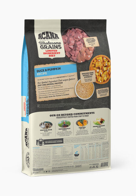 ACANA Singles + Wholesome Grains Limited Ingredient Diet Duck & Pumpkin Recipe Dry Dog Food