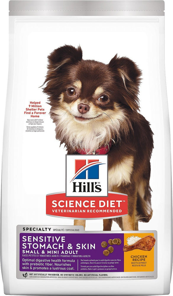 Hill’s Science Diet Adult Sensitive Stomach & Skin Small & Mini Breed Chicken Recipe Dry Dry Dog Food