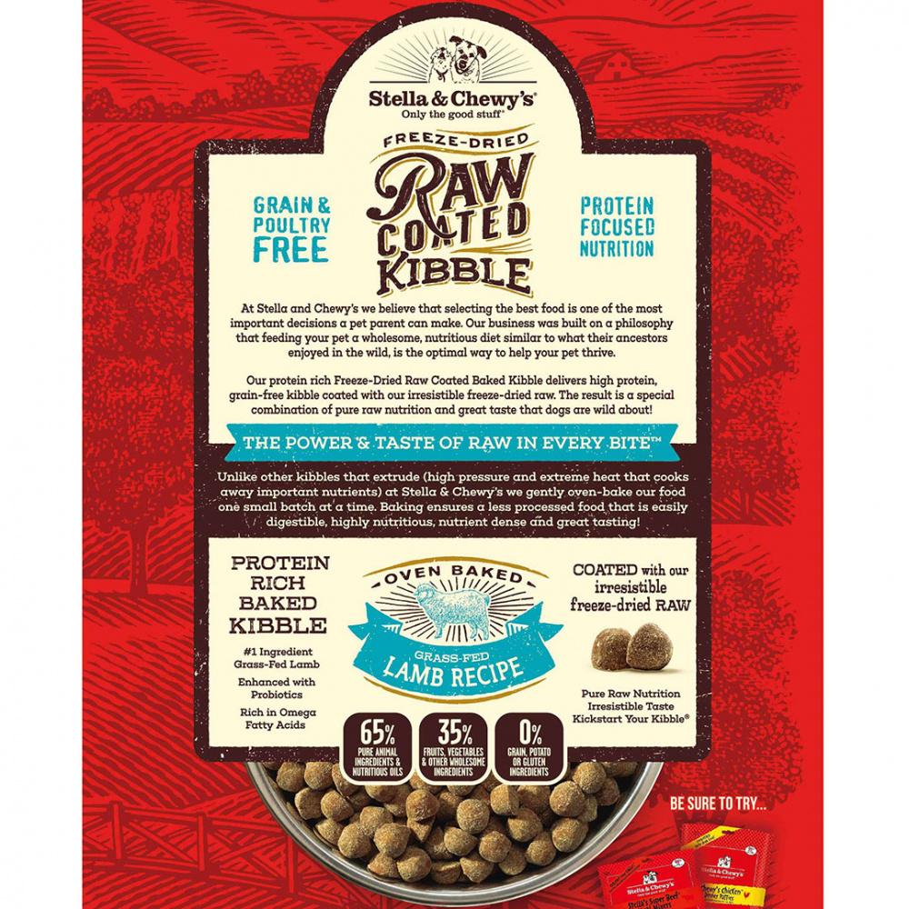 Stella & Chewy’s Raw Coated Kibble Grass Fed Lamb Recipe Dry Dog Food