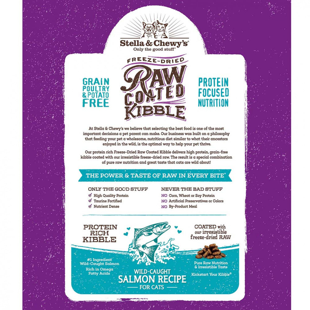 Stella & Chewy’s Raw Coated Kibble Wild Caught Salmon Recipe Dry Cat Food