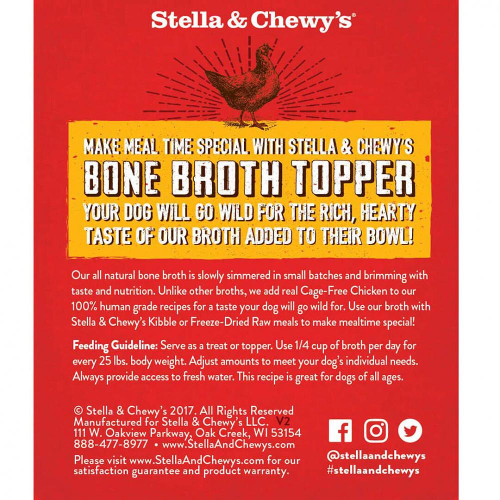 Stella & Chewy’s Cage Free Chicken Broth Food Topper for Dogs