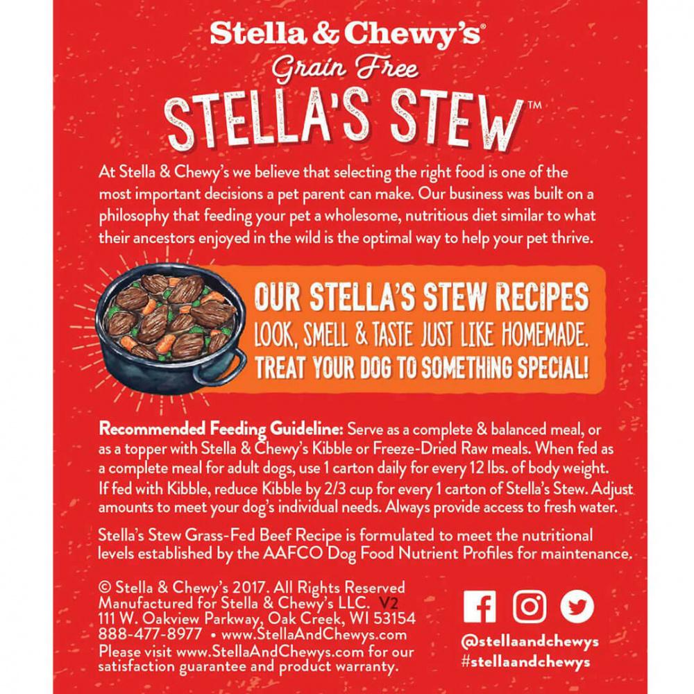 Stella & Chewy’s Stella’s Stew Grass Fed Beef Recipe Food Topper for Dogs