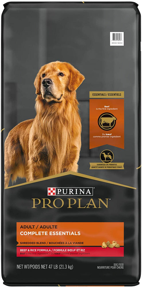 Purina Pro Plan With Probiotics High Protein Shredded Blend Beef & Rice Formula Dry Dog Food