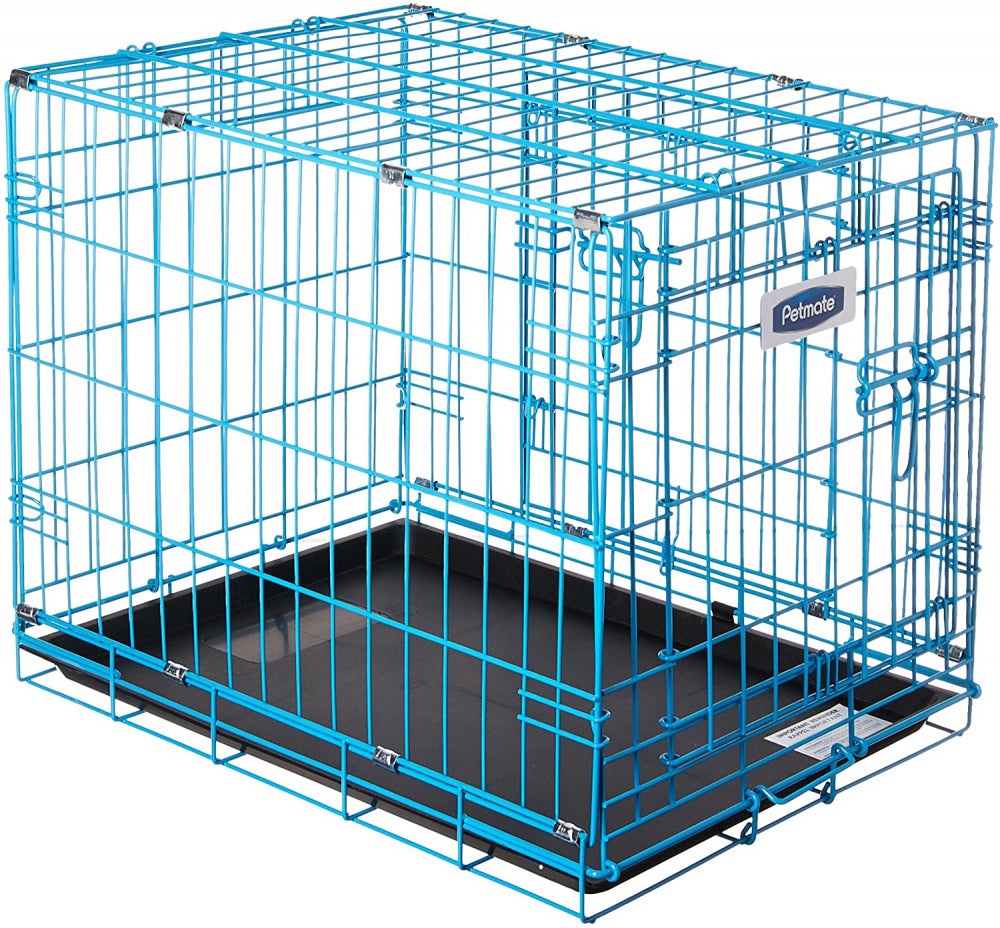 Petmate Puppy 2 Door Training Retreat Dog Kennel Crate Blue