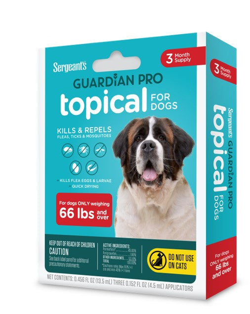 Sergeant’s Guardian PRO Flea & Tick Topical for Dogs 3 Count