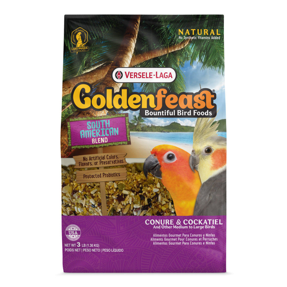 Higgins Versele-Laga Goldenfeast South American Blend Bird Food for Conures & Cockatiels