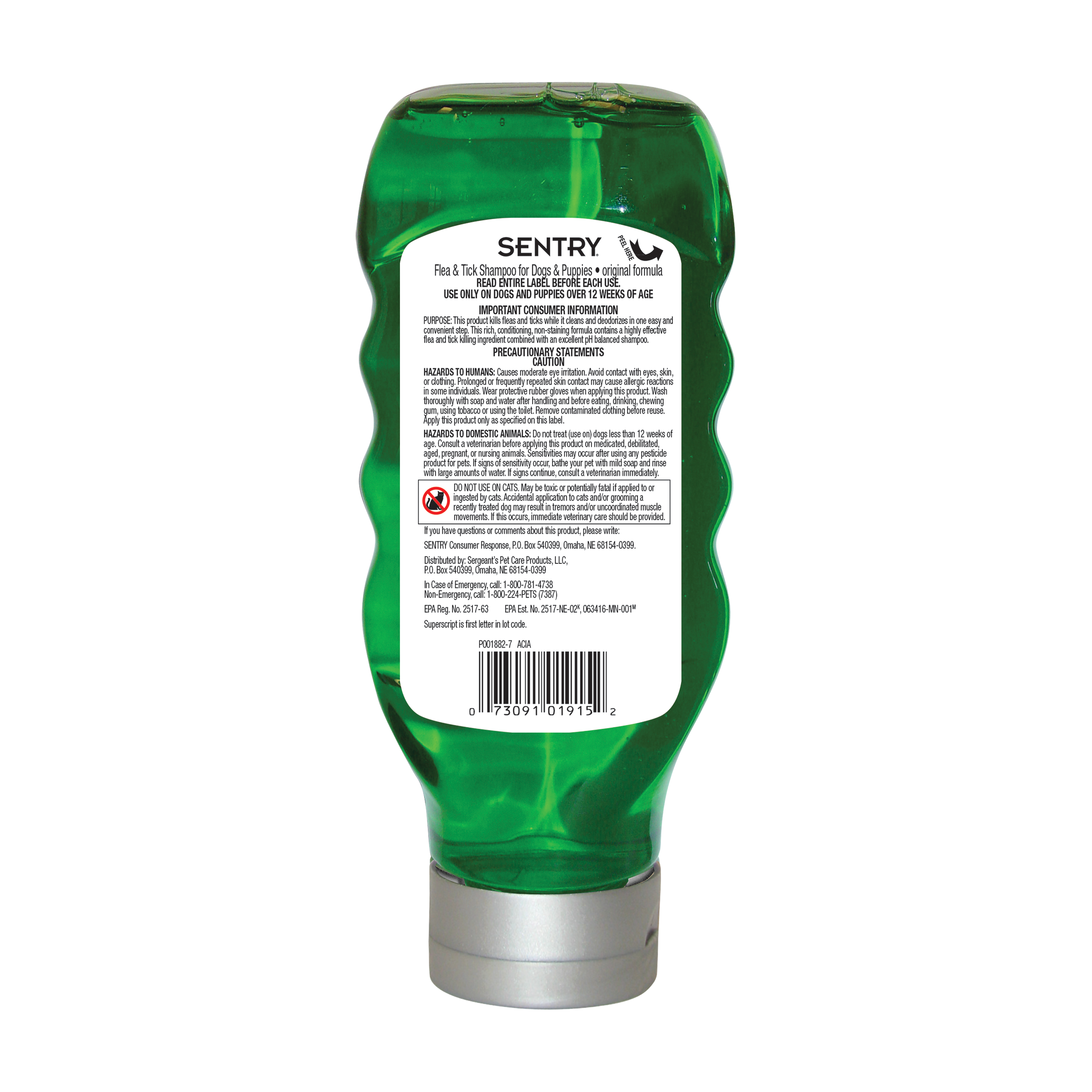 Sentry Original Flea & Tick Shampoo Dog 18OZ