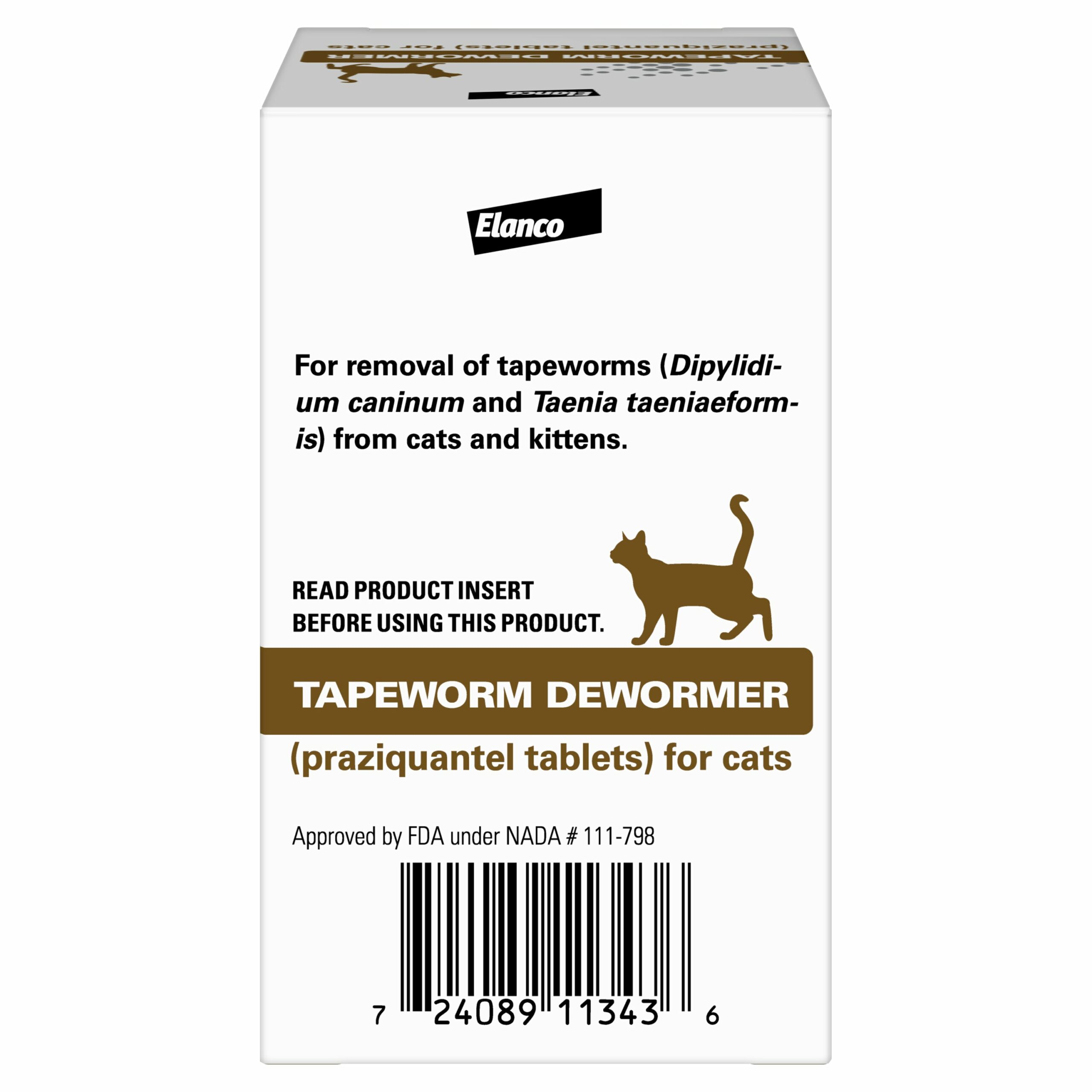 Elanco Tapeworm Dewormer for Cats, 3ct.