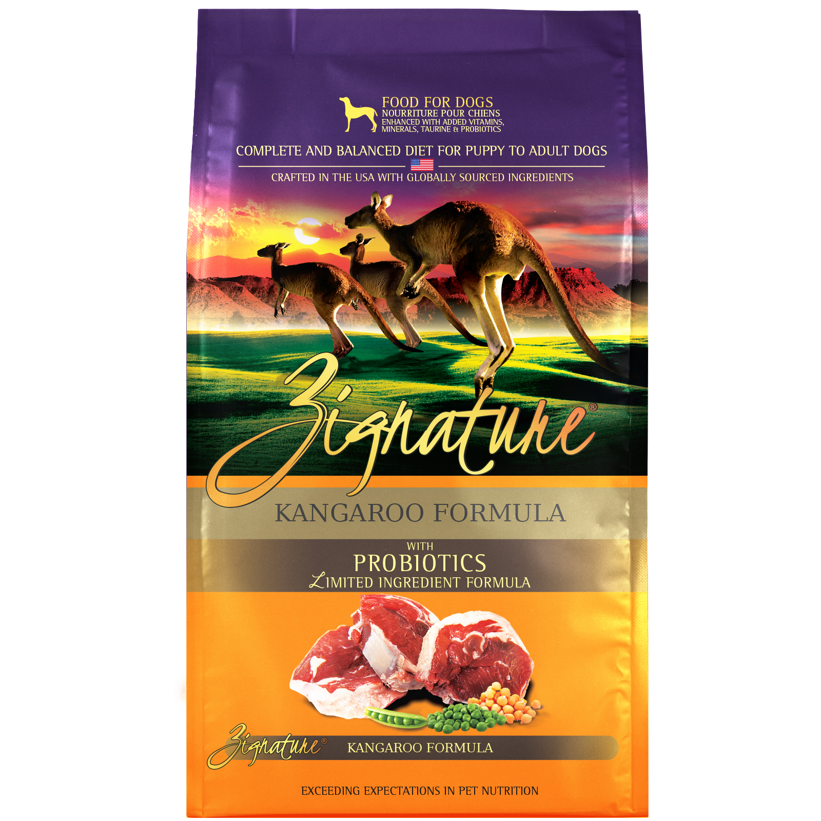 Zignature Kangaroo Formula Dry Dog Food, 4lb