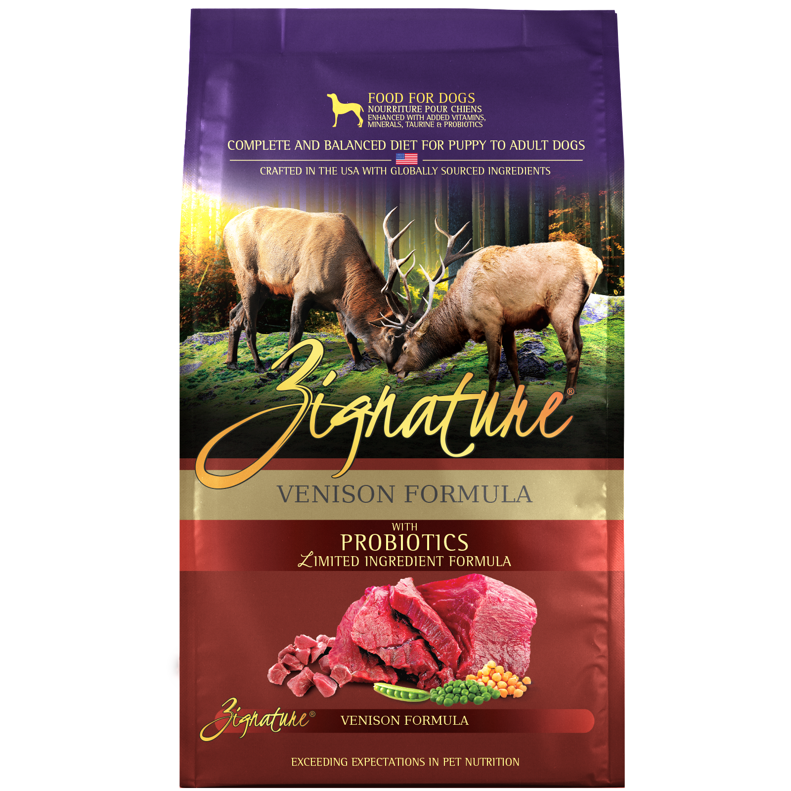 Zignature Venison Formula Dry Dog Food, 4lb