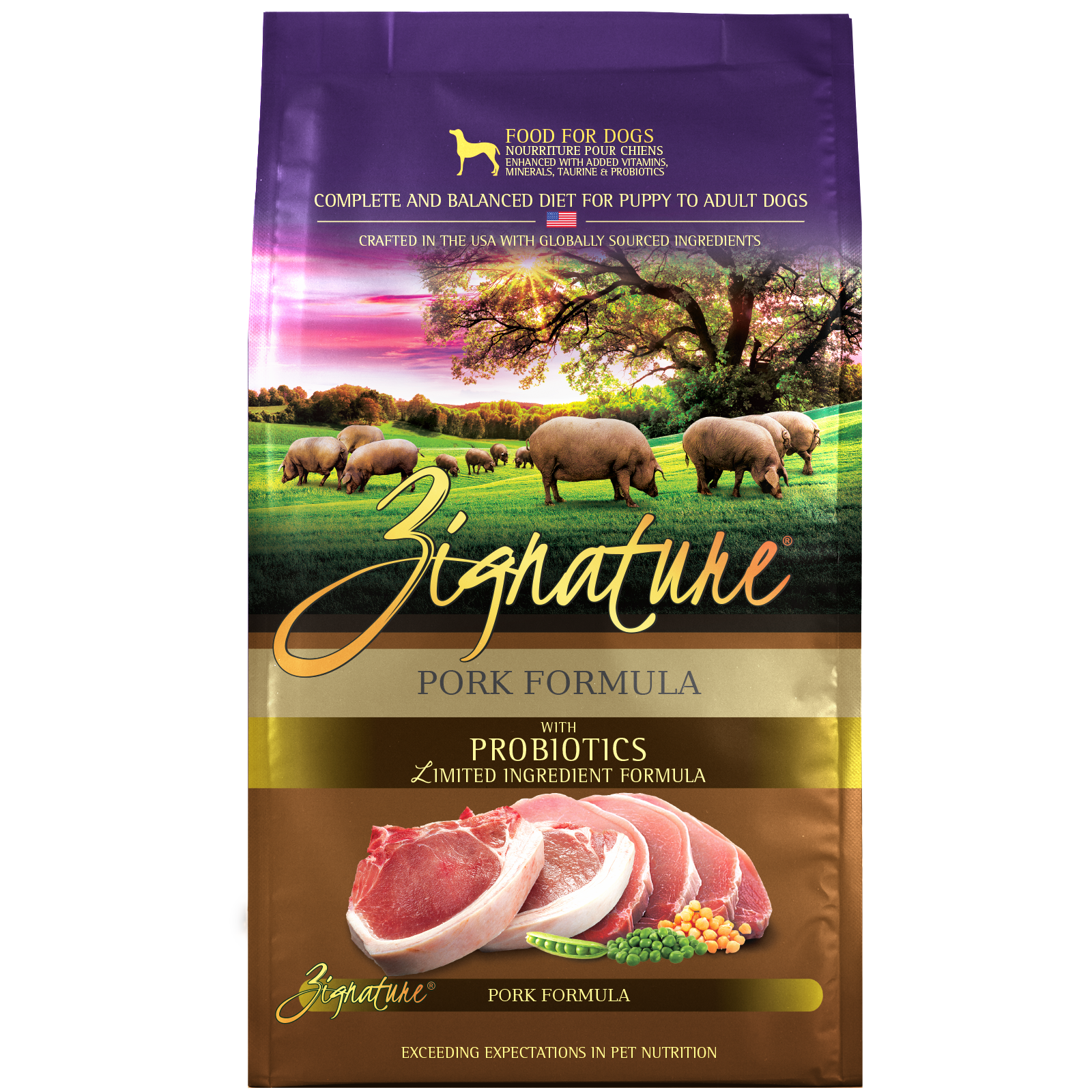 Zignature Pork Formula Dry Dog Food, 25lb