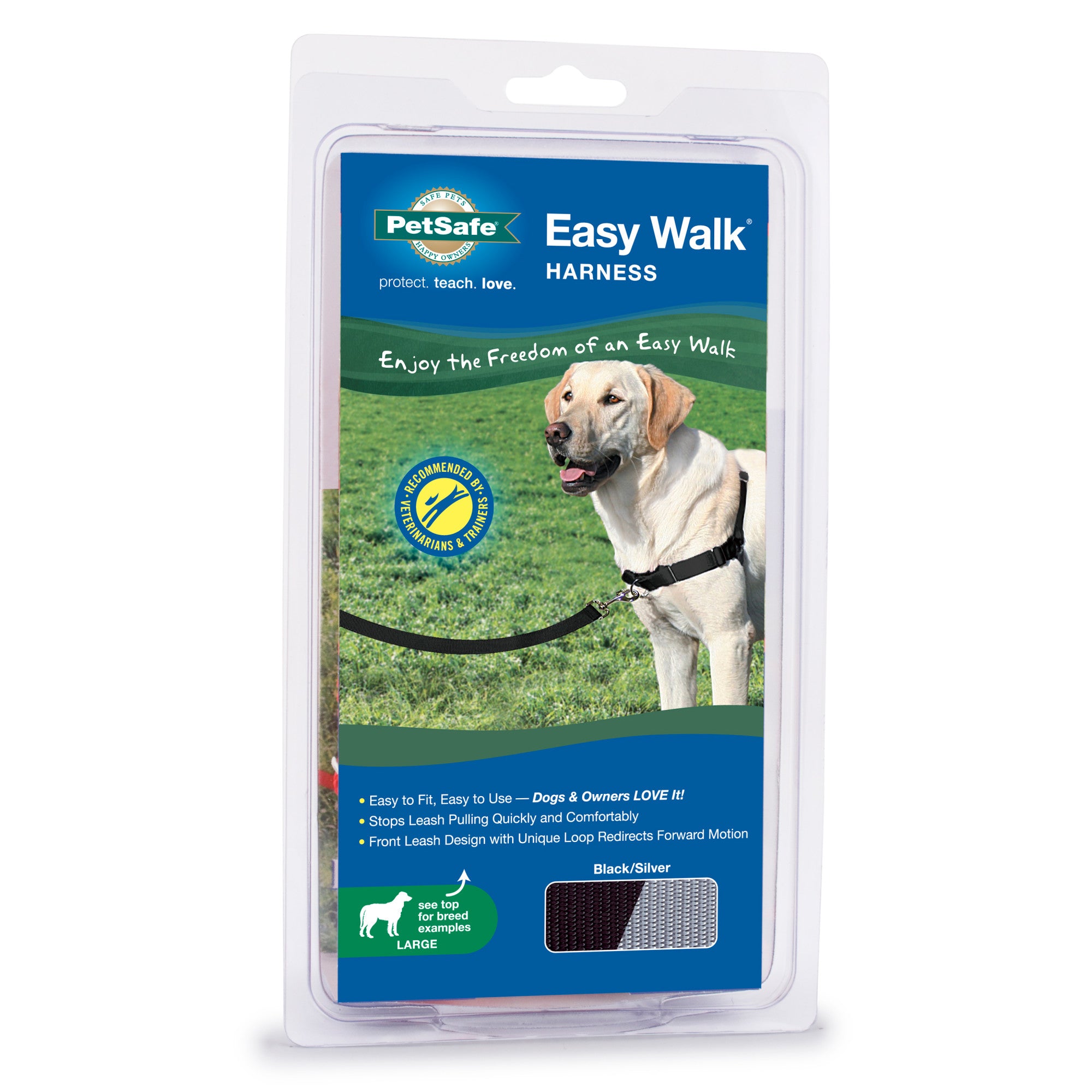 PetSafe Easy Walk Dog Harness – No Pull Dog Harness – Black