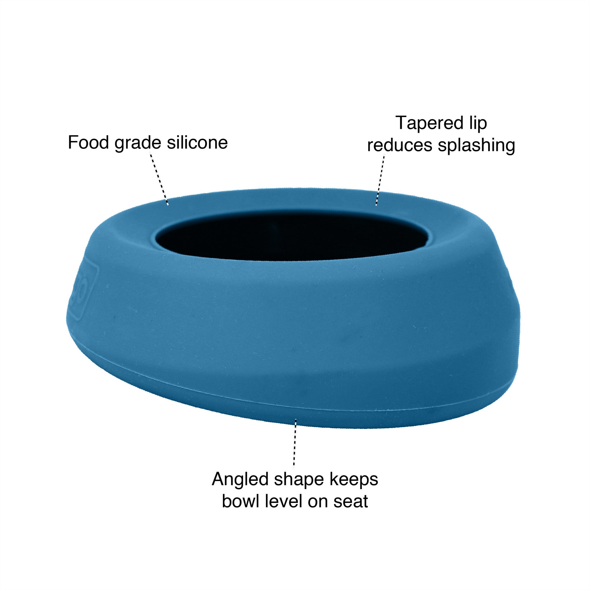 Kurgo Splash Free Wander Water Bowl, No Spill Dog Travel Bowl, Portable No Mess Bowl for Dogs, 24 ounces (Coastal Blue)