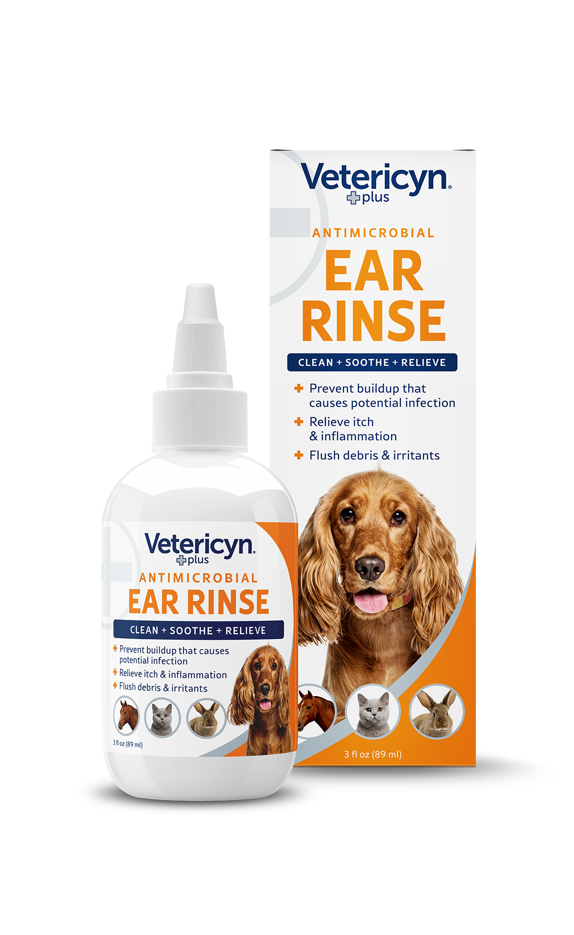 Vetericyn Plus Antimicrobial Ear Rinse for Dogs & Cats, 3-ounce