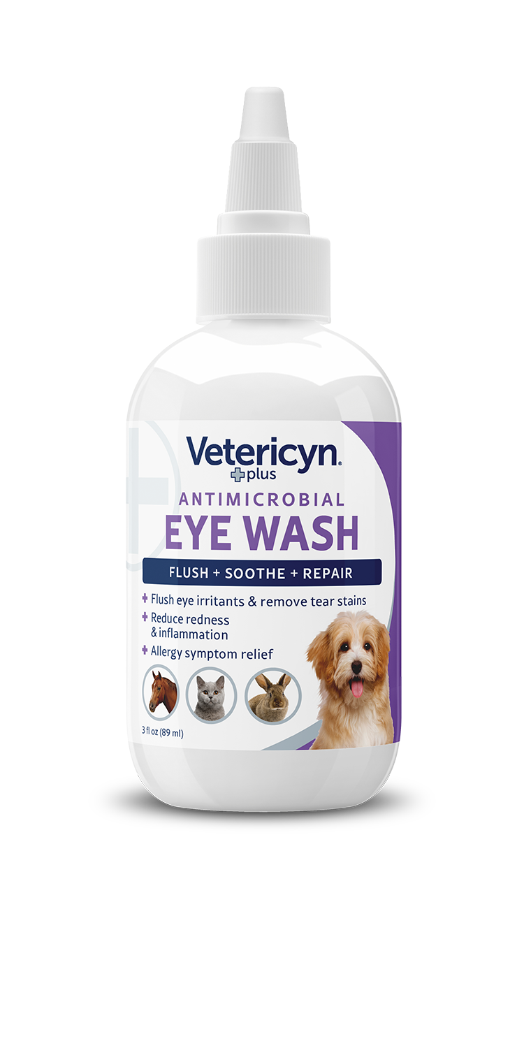 Vetericyn Plus Antimicrobial Eye Wash for Dogs & Cats, 3-ounce