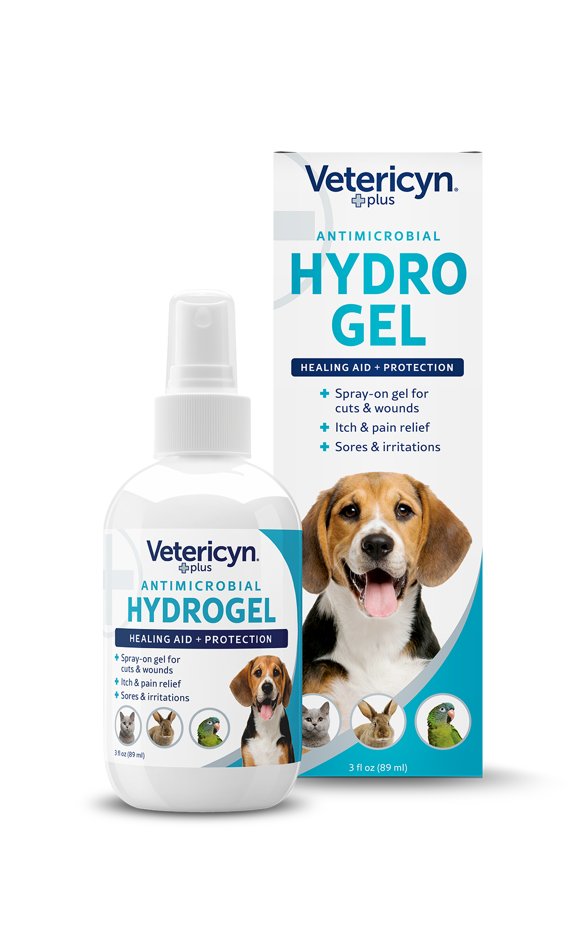 Vetericyn Plus Antimicrobial Dog & Cat Wound Care Hydrogel Spray, 3-ounce