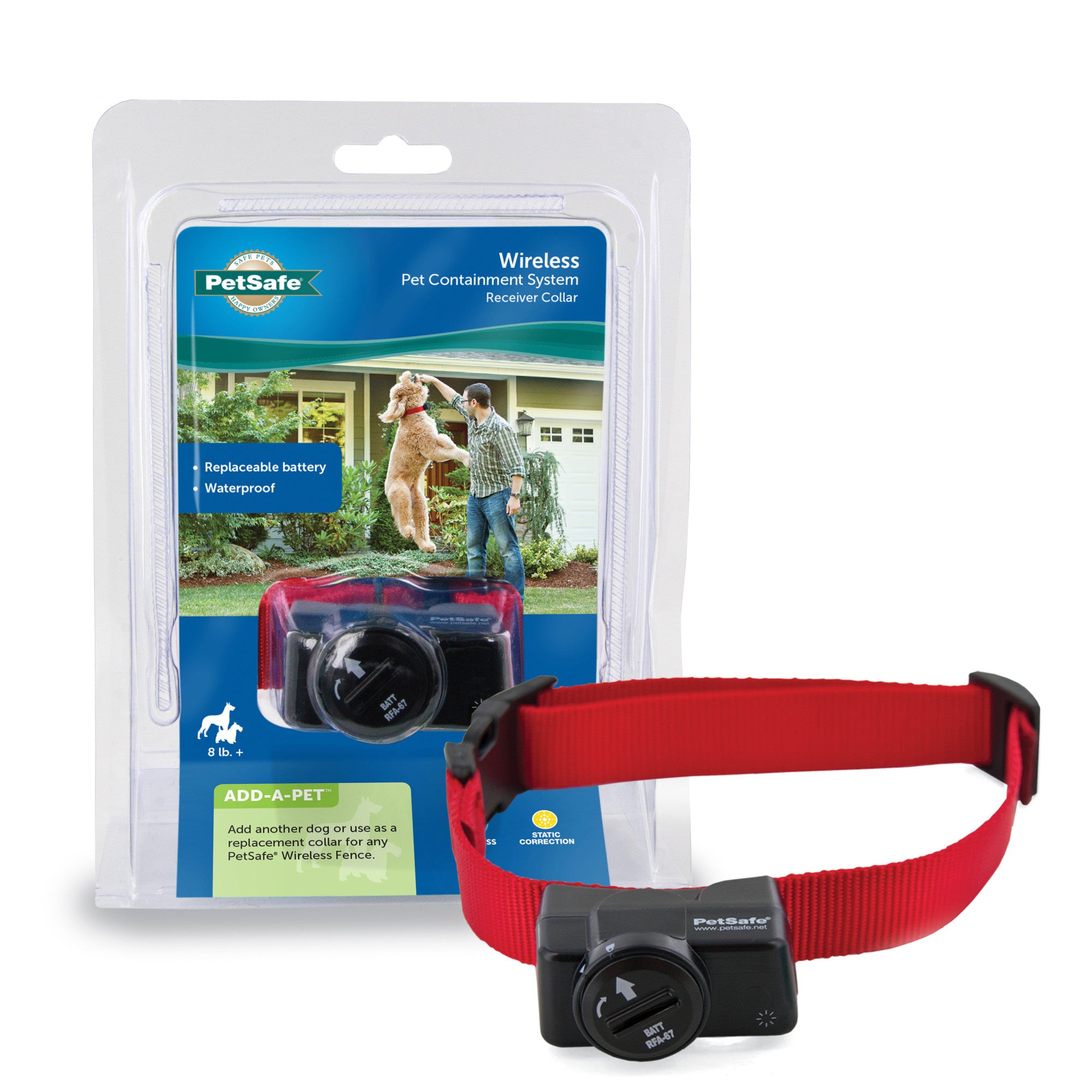 PetSafe Wireless Pet Containment System Receiver Collar Only for Dogs and Cats over 5 lb., Waterproof with Tone and Static Correction – From The Parent Company of INVISIBLE FENCE Brand