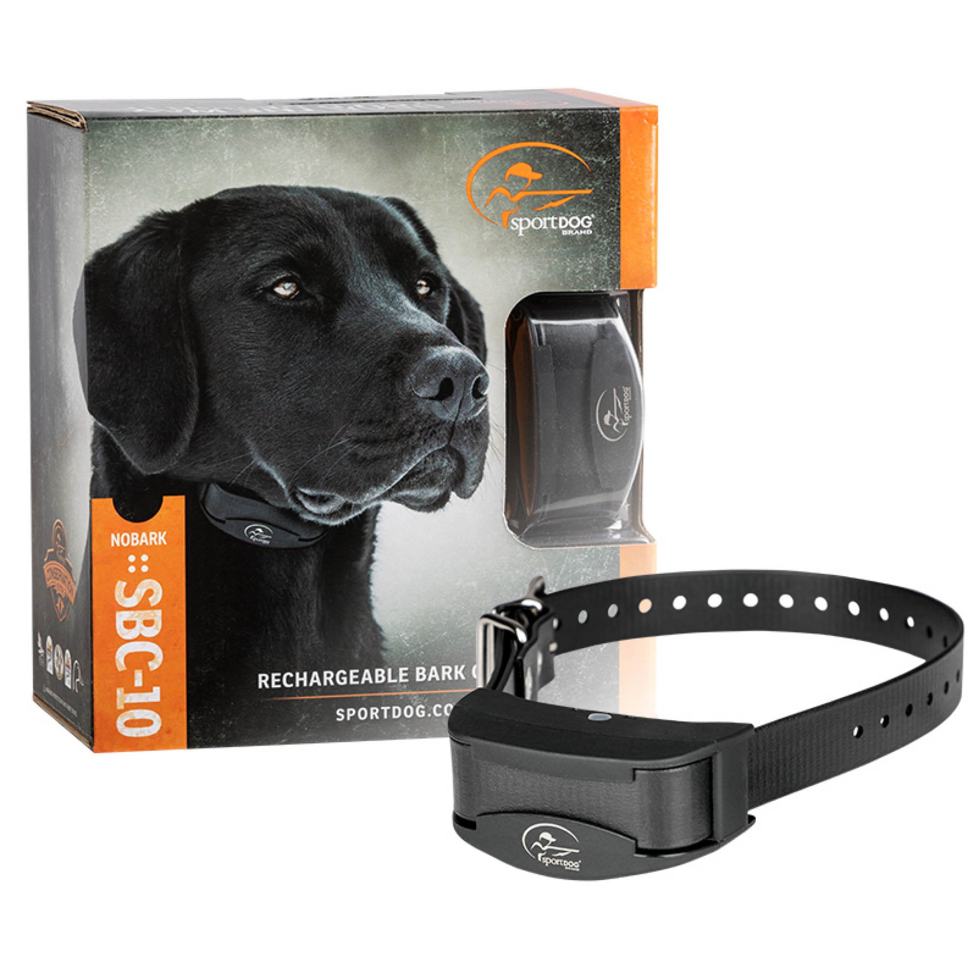 SportDOG Brand NoBark 10 Collar – Rechargeable, Programmable Bark Collar – Waterproof & Submersible, Black