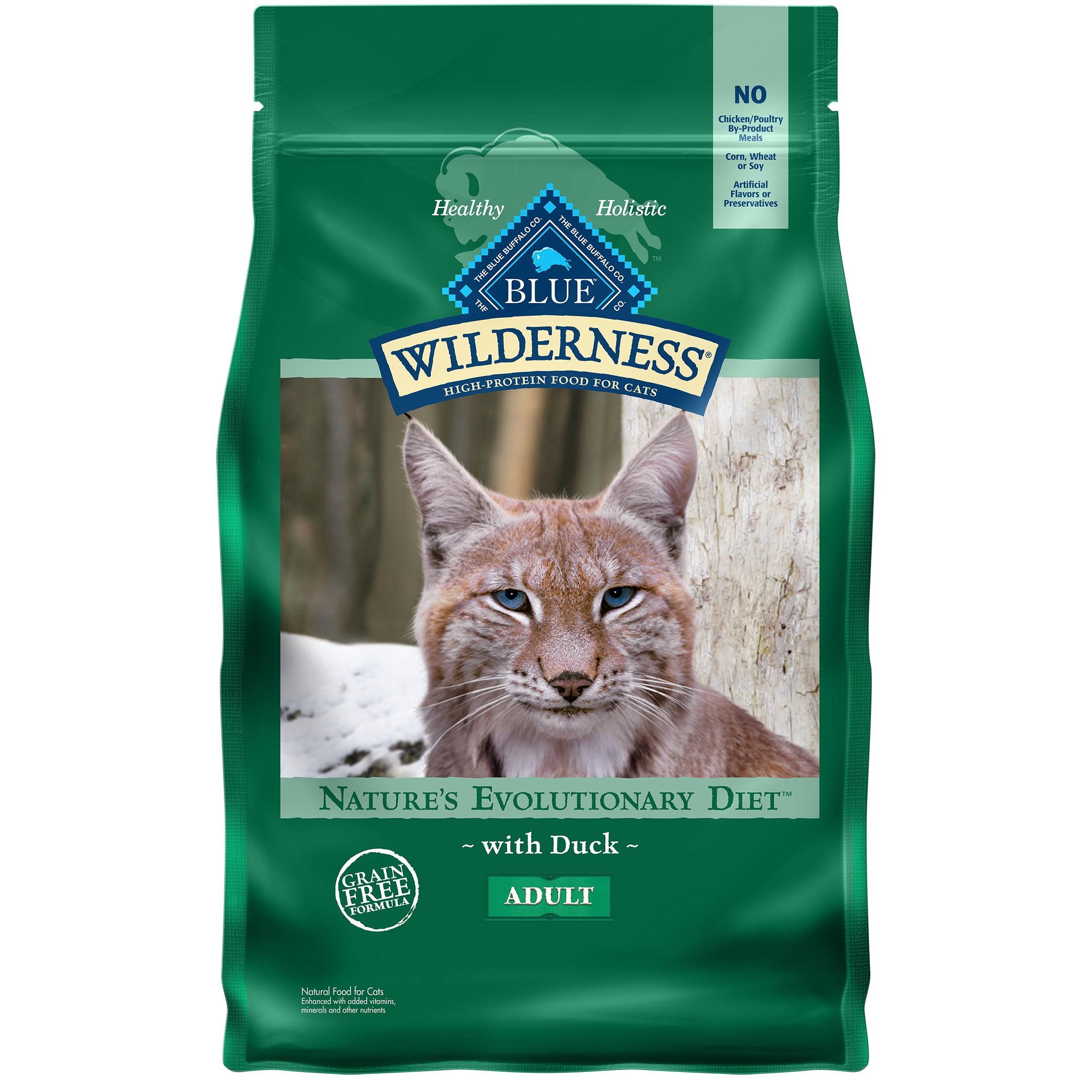 Blue Buffalo Wilderness High Protein, Natural Adult Dry Cat Food, Duck 5 lb.